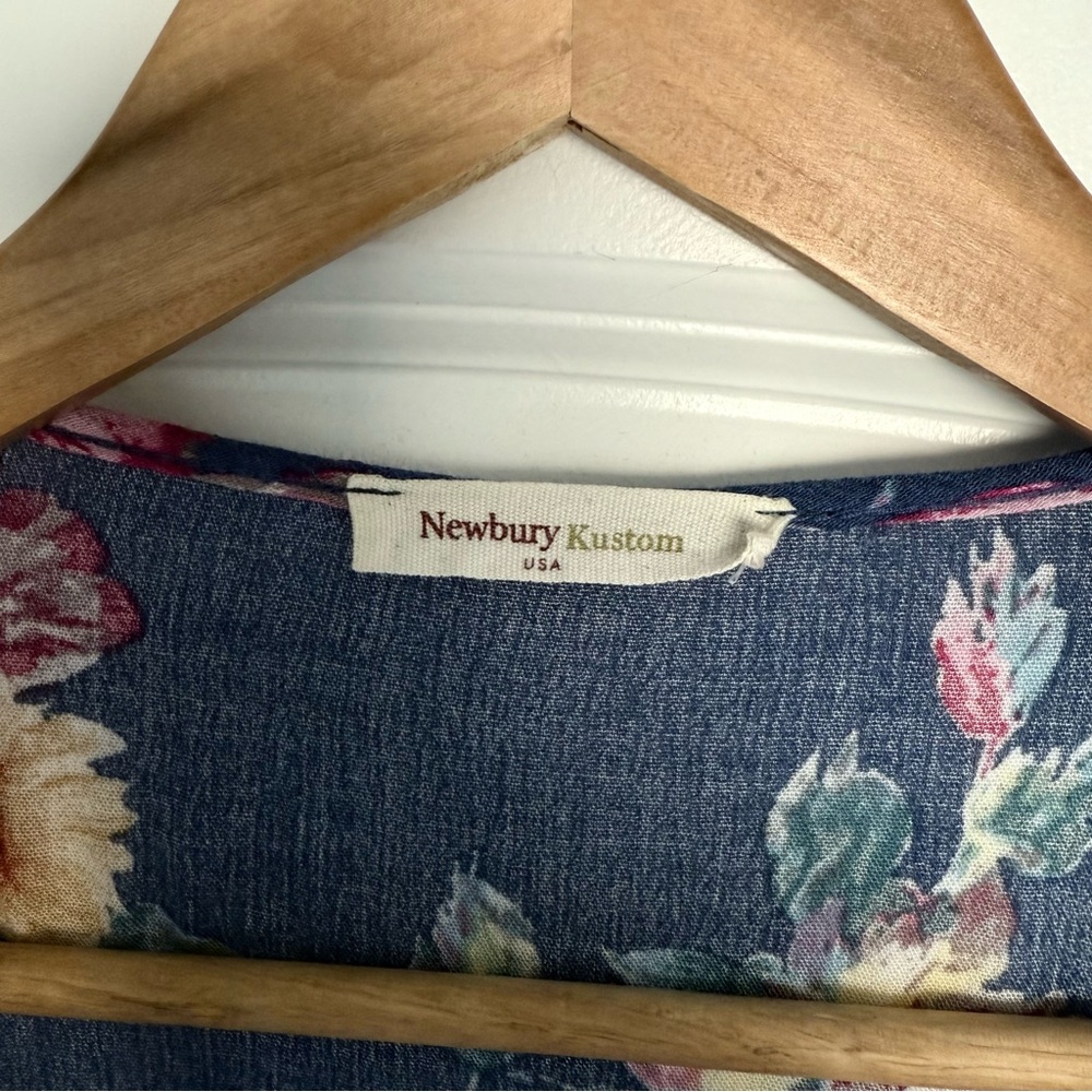Newbury Kustom Floral Blue Women's Romper - Picture 8 of 8